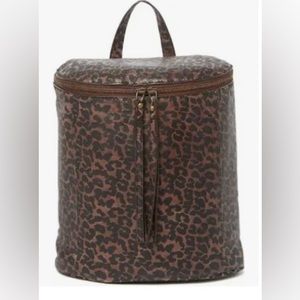 Frye Maddie Leopard print Leather Backpack